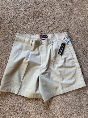 Chaps Beige Pleated Shorts